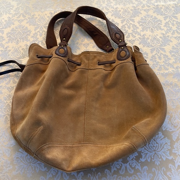 Lucky Brand 100% suede large hobo bag - Picture 3 of 12